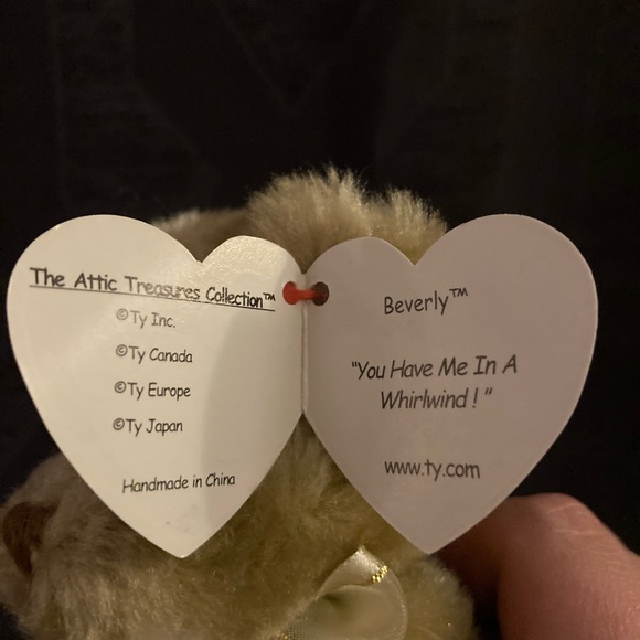 1993 Ty Baby Teddy Bear- The Attic Treasures Collection: Beverly - Picture 3 of 4